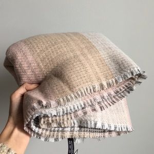 Charlie Paige | Boutique Fringe Checkered Reversible Blanket Scarf